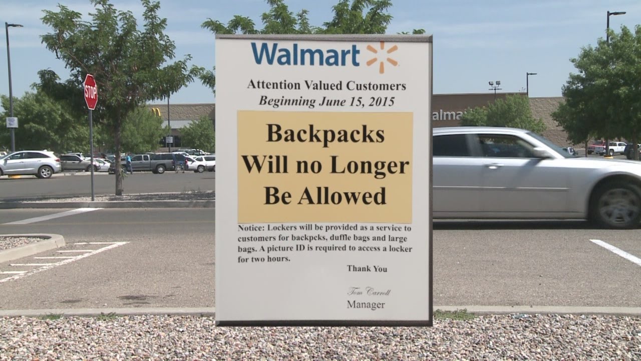 Albuquerque Walmart makes customers check bags before shopping - YouTube