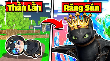 HUY NOOB EM BÉ THẰN LẰN CHUYỂN SINH THÀNH VUA RĂNG SÚN TRONG MINECRAFT*HUY TỪ THẰN LẰN THÀNH RỒNG😱🐉