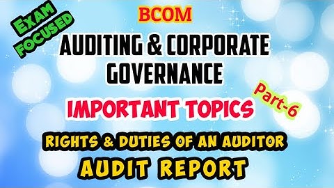 Auditing and Corporate Governance Part-6//bcom//Calicut university//important//lijuzz classess
