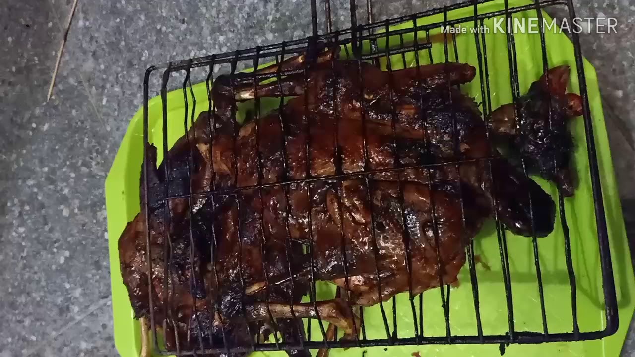 Menikmati kelezatan ayam mutiara bakar - YouTube