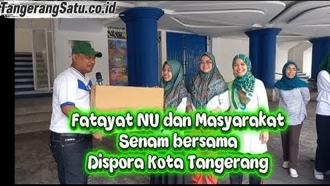 Fatayat NU dan Masyarakat Senam bersama Dispora Kota Tangerang di Stadion Benteng Reborn