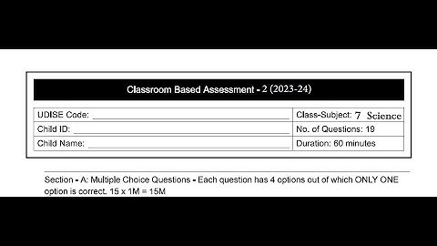Ap 7th Class Fa-3💯V.imp real Science🥳Question Paper 2024 | 7th Class fa3 (CBA_2) Science  Paper 2024