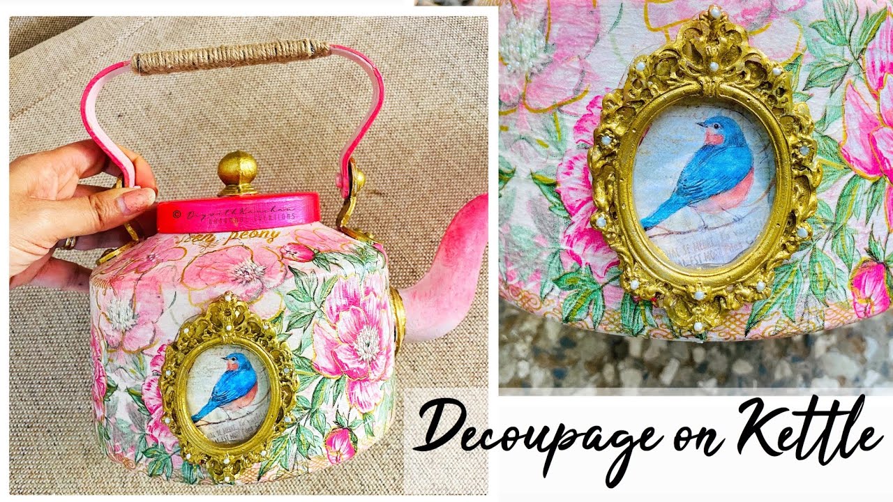 DIY Kettle Art How to Decorate Kettle Decoupage on Kettle Home