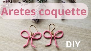 Aretes de lazos 🎀 muy fácil de Hacer 😍 #bisuteria #diy #hadmade #jewellery #coquette