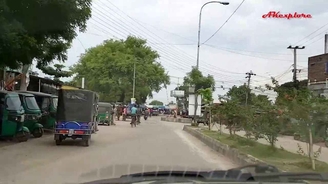 Ishwardi  town ( ঈশ্বরদী শহর ) . Part - 1.  BSRI to railway station drive. AKexplore