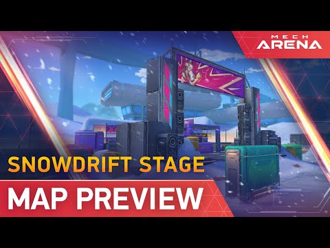 Map Preview: Snowdrift Stage | New Deathmatch 5v5 Map Trailer | Mech Arena