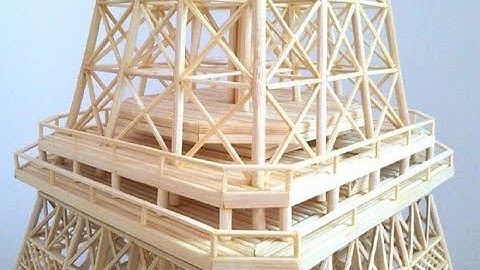 Making of Eiffel Tower with Bamboo Sticks | DIY BamBoo Eiffel tower