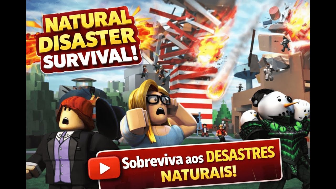 SOBREVIVI ao CAOS no ROBLOX! Tornado, Meteoro e Tsunami no mapa! 