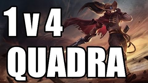 Yasuo 1v4 Quadra kill 11hp + Inhibitor