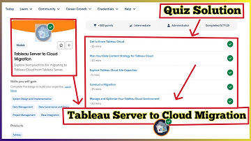 Tableau Server to Cloud Migration | Salesforce Trailhead | Quiz Solution