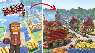 I Transformed a Village in HARDCORE Minecraft!