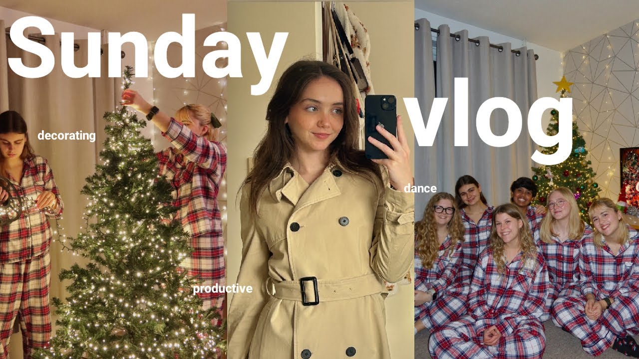 Воскресенье из моей жизни | на втором курсе университета *украшение дома к Рождеству, танцы, прод...
