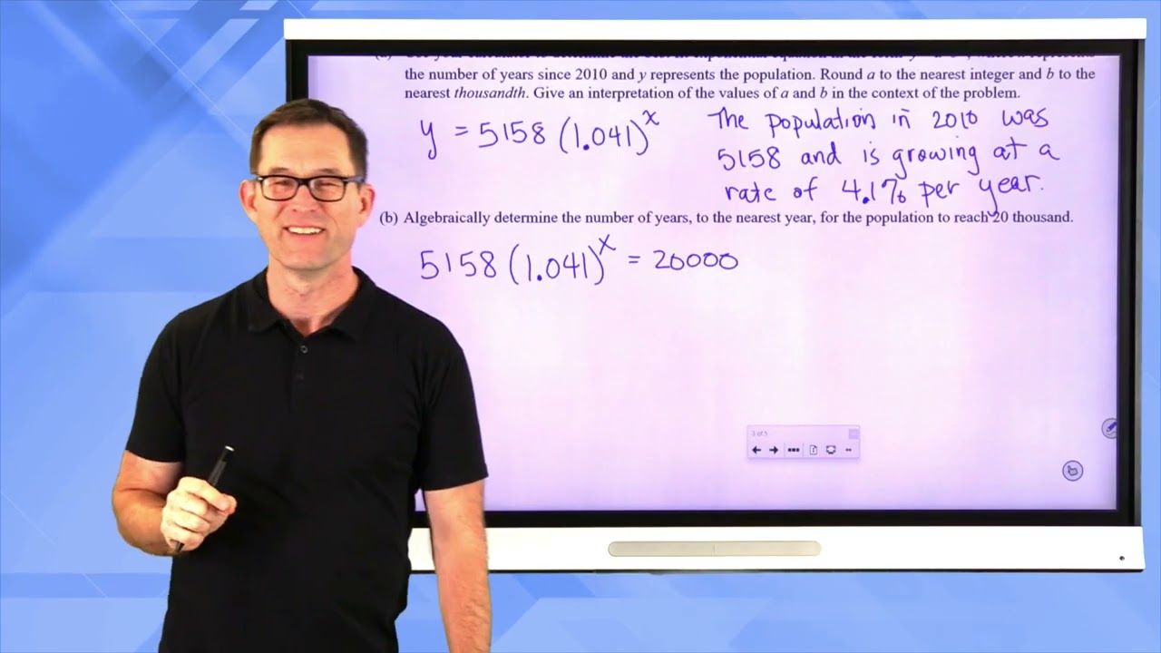 N-Gen Math Algebra II.Unit 5.Lesson 7.Exponential Regression