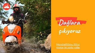 #shorts Tehlikeli yollar ! Mondial 50cc motor ile dağlara çıkıyorum #shortsbeta #shortsyoutube Resimi