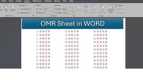 Creating OMR sheet|How to make OMR sheet in Microsoft word#omrsheet|create OMR sheet