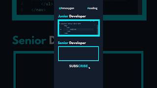 junior vs senior font_end developer #coding #html #vscode #hmoxygen #programming