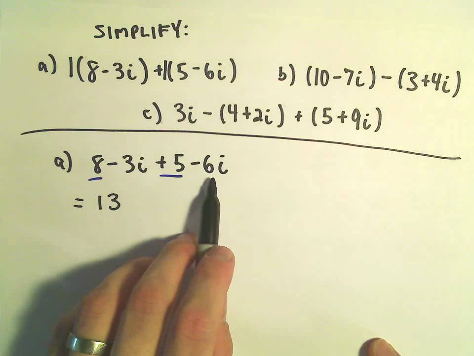 Adding And Subtracting Complex Imaginary Numbers YouTube