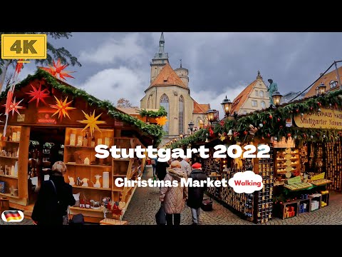 🇩🇪Stuttgart, Christmas market 2022||4k Walting tour||Weihnachtsmarkt germany