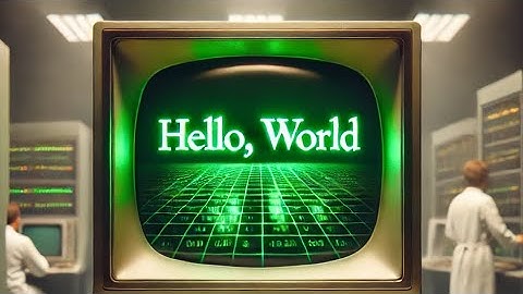 The origin of the hello world program