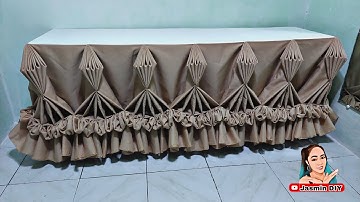 ACCORDION PLEATS with FAN OR SPIDER WEB Design-3 Table Skirting Ideas for Any occasion