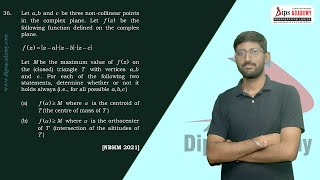 NBHM EXAM PHD 2021 - Q. No. 36 | COMPLEX ANALYSIS | Question Discussion | Dips Academy