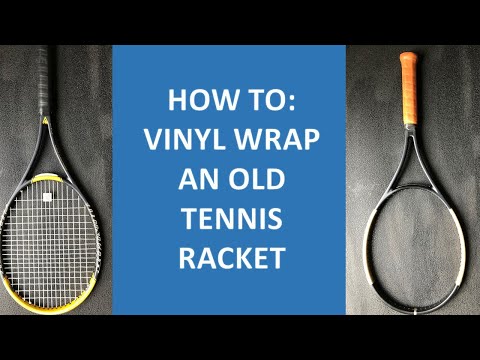 Wrapping my old tennis racket with Vinyl wrap..Part1