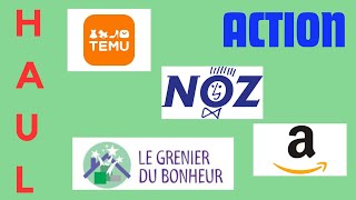 Haul Action, Noz, Temu, Amazon et GRENIER du BONHEUR