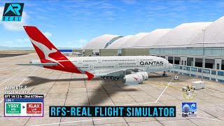 RFS  Real Flight Simulator Sydney to Los Angeles ||Full Flight||A380||Qantas|FullHD|RealRoute