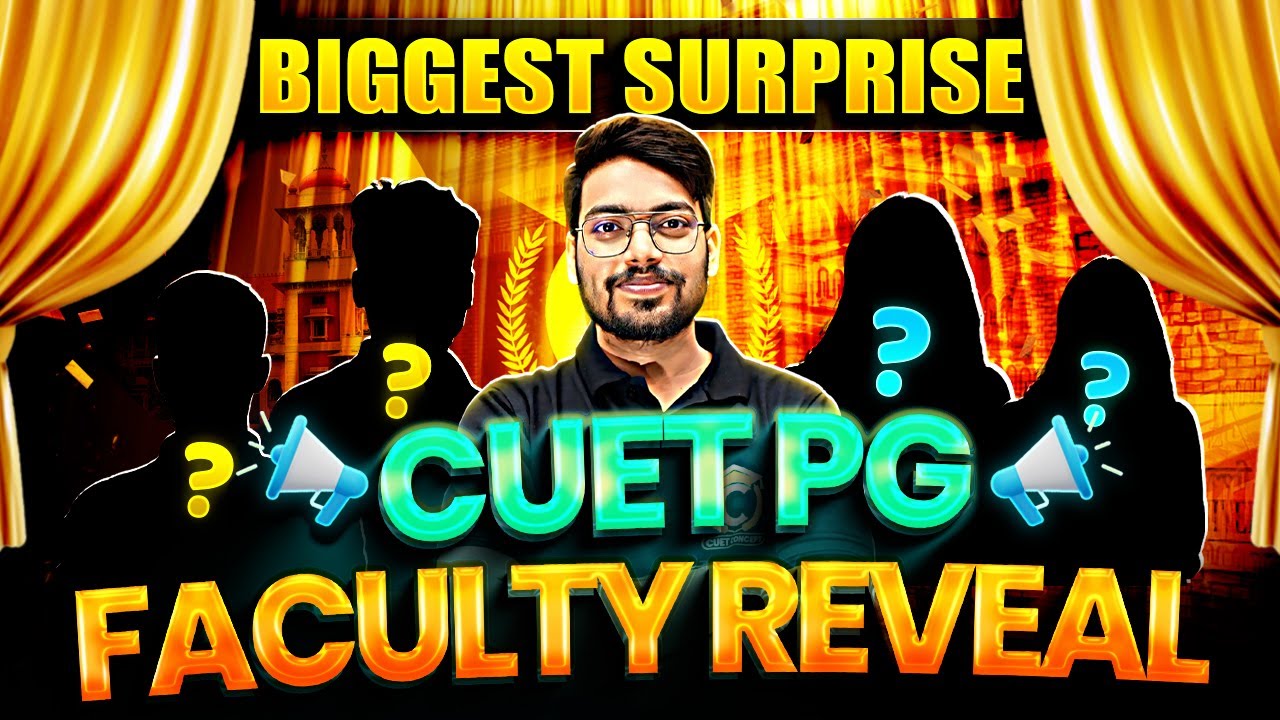 Biggest Surprise🎉 CUET PG 2026 Faculty Reveal😍 YouTube