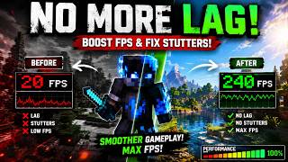 NO MORE LAG in Minecraft! 🚀🔥 Boost FPS & Fix Stutters FAST!