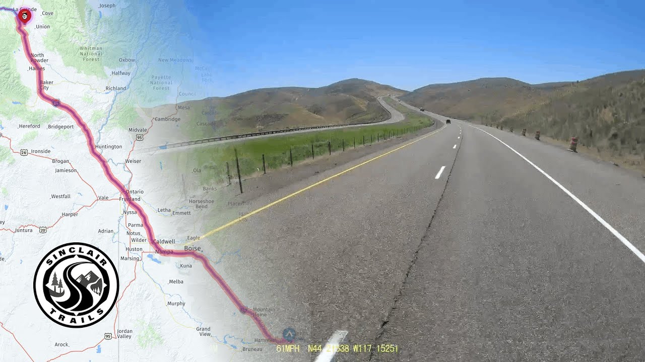 La Grande, Oregon to Glenns Ferry, Idaho motorhome travel timelapse