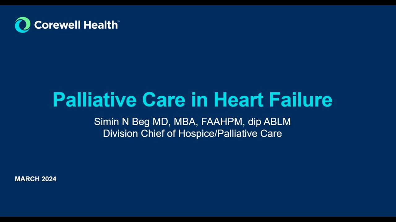 2025.03.13 Palliative Care in Heart Failure - YouTube