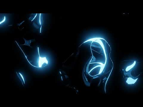 Abstract Blue Liquid Fluid 4K 60FPS Motion Background Video Neon Glowing Water Sci-fi VJ Loop