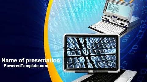 Development of Computing Technology PowerPoint Template by PoweredTemplate.com