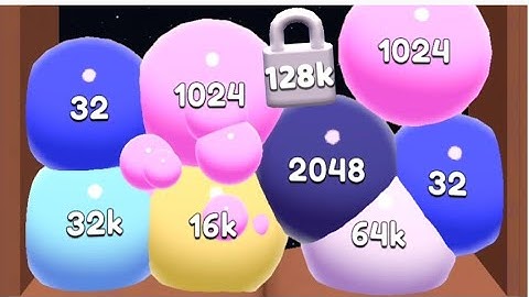 Jelly 2048: Unlock 128k Blob Merge 3D (Part 04) Jelly 128-512-1024-2048-4k-8192-16k-32k-64k-128k