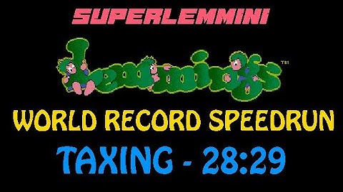 [WR] Speedrun | Lemmings - Taxing | SuperLemmini - Any% - 28:29