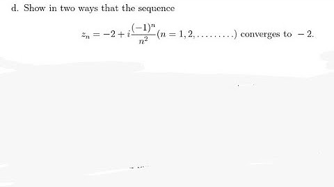 Complex Sequences ( Convergence and Divergence)