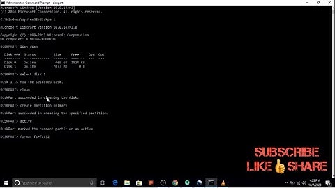 How To Format USB Flash Drive Using Command Prompt