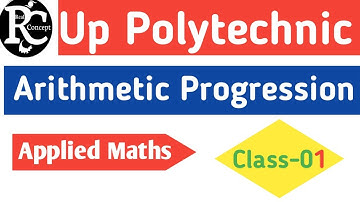 Arithmetic progression Class-01 for up polytechnic 1st year  |Applied Maths|