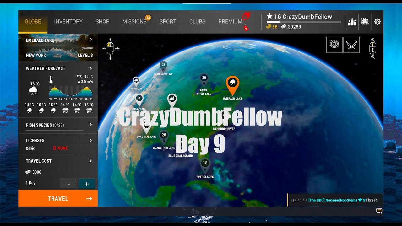 CrazyDumbFellow Day 9 Emerald Farming Lake Fishing Planet From The Beginning Part 1
