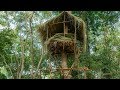 Primitive Technology, build tree house in forest, Part 02 - roof