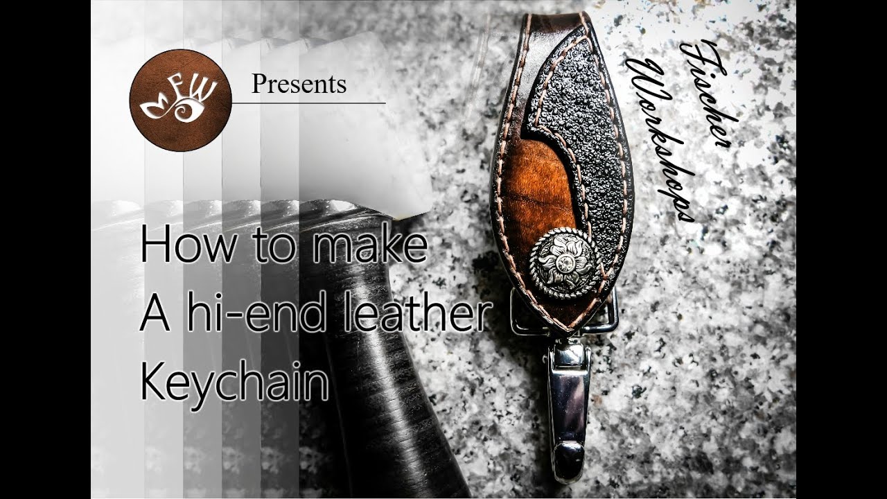 How to Make a Designer Leather Keychain - YouTube