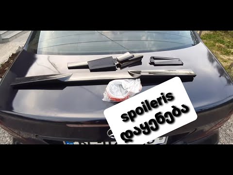w203 spoiler instal / სპოილერის დაყენება