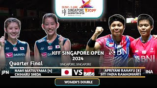 Matsuyama / Shida (JPN) Vs Apriani / Siti Fadia (INA) | QF | Singapore Open 2024 Badminton by Bankminton 508 views 20 hours ago 11 minutes, 1 second