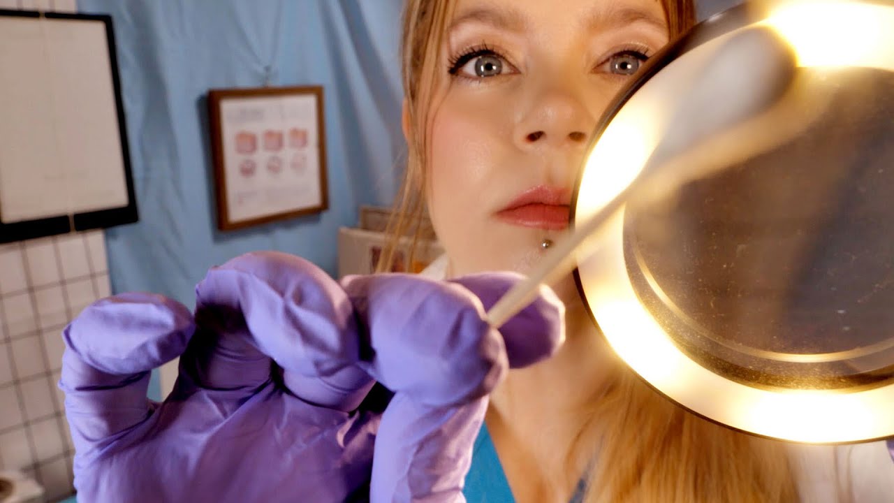 Больница ASMR Дерматолог | Осмотр лица, кожи головы и глаз