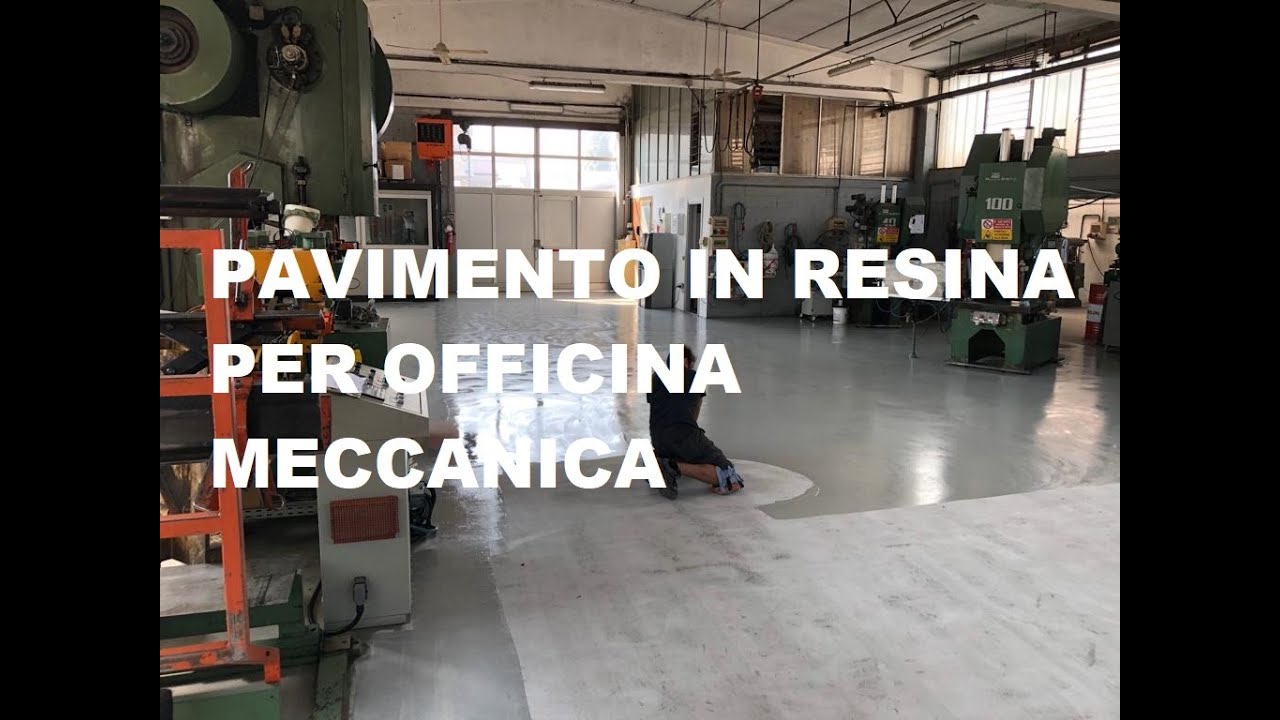 Pavimento in resina per officina Meccanica 