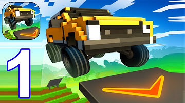Blocky Rider: Roads Racing - Gameplay Walkthrough Part 1 Level 1 - 2 (Android,iOS)