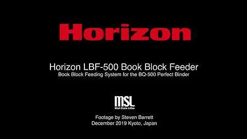 Horizon LBF-500 Book Block Feeder