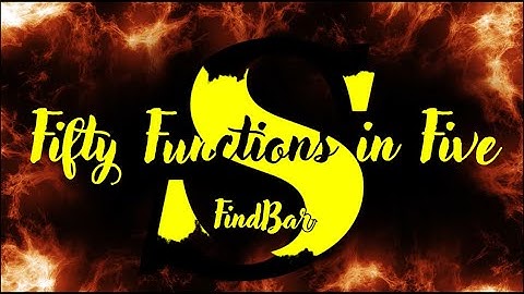 50 Functions in Five | FindBar Explained in EasyLanguage