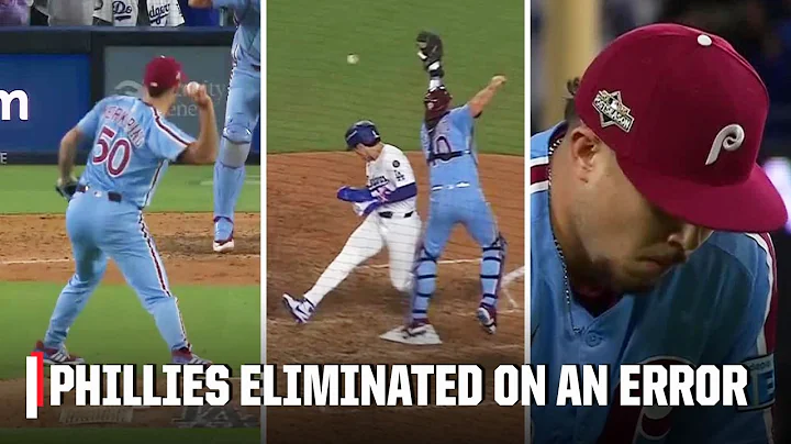 Orion Kerkering makes ill-advised play at home, Dodgers eliminate Phillies in NLDS | MLB on ESPN